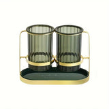 Darrahopens Home & Garden > Kitchenware > Kitchen Utensils Solid white gold Luxury Wall-Mounted Cutlery Holder, Household Knife Fork Spoon Organizer, New Kitchen Utensil Drainer and Chopstick Container, Tableware Storage Rack