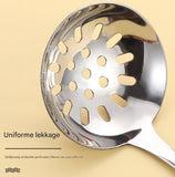 Darrahopens Home & Garden > Kitchenware > Kitchen Utensils Spoons - 2-Piece Set - Stainless Steel Soup Spoon with Bamboo Handle - Long Handle Soup Spoon - Soup Spoon - Strainer - Strainer Set - Durable and Comfortable Kitchen Utensils