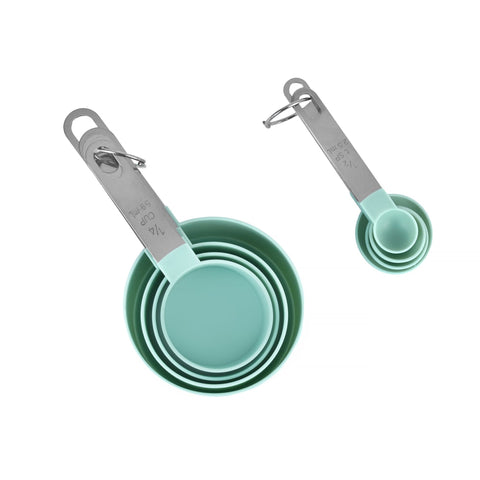 Darrahopens Home & Garden > Kitchenware > Kitchen Utensils Stackable 4 Measuring Cup Set & 4 Spoon Set