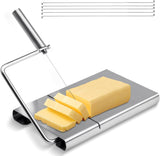 Darrahopens Home & Garden > Kitchenware > Kitchen Utensils Stainless Steel Cheese Cutter with Wire for Block Cheese, Six Replacement Wires