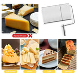 Darrahopens Home & Garden > Kitchenware > Kitchen Utensils Stainless Steel Cheese Cutter with Wire for Block Cheese, Six Replacement Wires