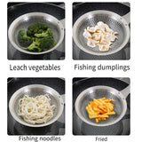 Darrahopens Home & Garden > Kitchenware > Kitchen Utensils Stainless Steel Colander Spoon Kitchen Strainer Tool for Pasta Rice Vegetable
