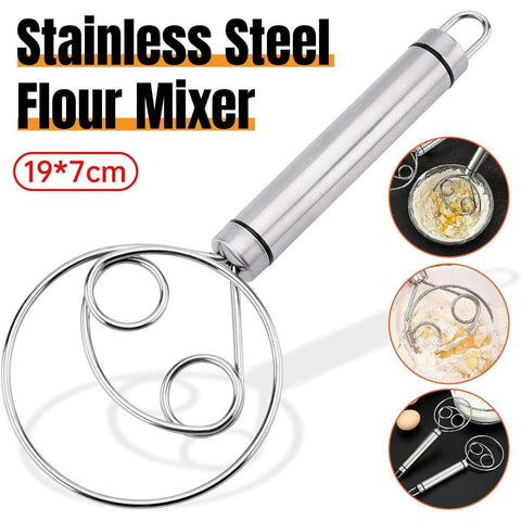 Darrahopens Home & Garden > Kitchenware > Kitchen Utensils Stainless Steel Double Eye Coil Flour Mixer Household Baking Tool Egg Beate