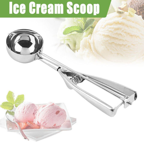 Darrahopens Home & Garden > Kitchenware > Kitchen Utensils Stainless Steel Icecream Ice Cream Scoop Cookie Dough Mash Spoon Trigger 6Cm Dia