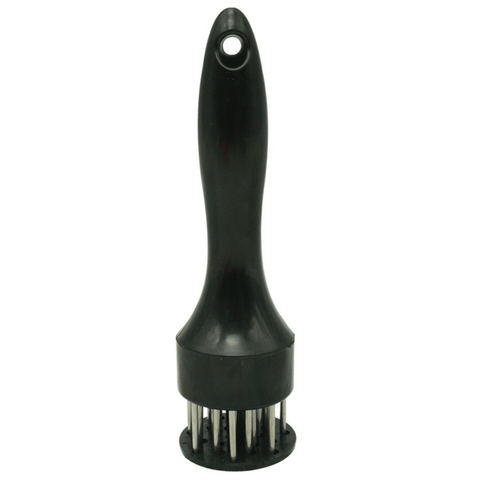 Darrahopens Home & Garden > Kitchenware > Kitchen Utensils Stainless Steel Meat Tenderizer, 2.5cm Needle Pricker with Safety Guard & Automatic Rebound, for Steak, Pork, Chicken, BBQ & Marinade - Black