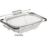Darrahopens Home & Garden > Kitchenware > Kitchen Utensils Stainless Steel Telescopic Sink Basket Multi Purpose Fruit Vegetable Strainer
