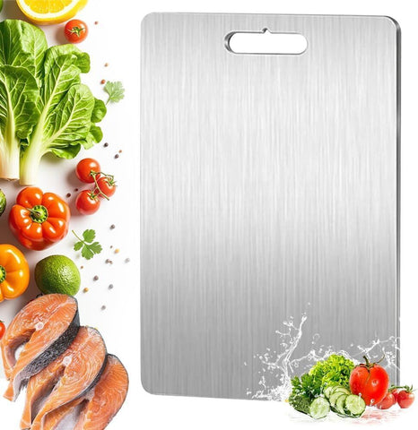 Darrahopens Home & Garden > Kitchenware > Kitchen Utensils Stainless Titanium Steel Anti-Bacterial Mildew-Proof Cutting Chopping Board 23 x 34cm