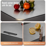 Darrahopens Home & Garden > Kitchenware > Kitchen Utensils Stainless Titanium Steel Anti-Bacterial Mildew-Proof Cutting Chopping Board 23 x 34cm