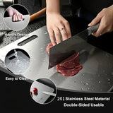 Darrahopens Home & Garden > Kitchenware > Kitchen Utensils Stainless Titanium Steel Anti-Bacterial Mildew-Proof Cutting Chopping Board 23 x 34cm