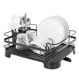 Darrahopens Home & Garden > Kitchenware > Kitchen Utensils Steel Frame Dish Drying Rack Durable Steel Frame, Removable Utensil Holder, Compact Size for Small Kitchens & Apartments
