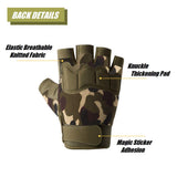 Darrahopens Home & Garden > Kitchenware > Kitchen Utensils Tactical Fingerless Gloves with Knuckle Protection – Breathable Outdoor Gloves for Shooting, Hunting, Cycling, and Training (Black,XL)
