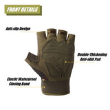 Darrahopens Home & Garden > Kitchenware > Kitchen Utensils Tactical Fingerless Gloves with Knuckle Protection – Breathable Outdoor Gloves for Shooting, Hunting, Cycling, and Training (Black,XL)