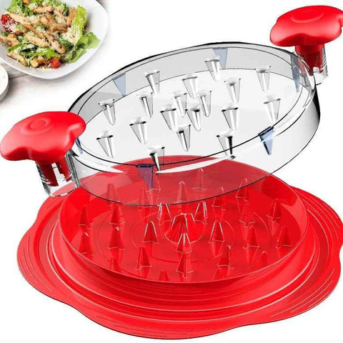 Darrahopens Home & Garden > Kitchenware > Kitchen Utensils Upgraded Meat Shredder Tool with Anti-Slip Base and Ergonomic Grips, Red