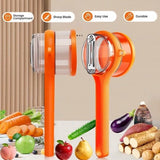 Darrahopens Home & Garden > Kitchenware > Kitchen Utensils Vegetable Peeler - Fruit and Vegetable Peeler - with Storage Box - Safe and Efficient - Double-Sided Sharp Stainless Steel Blades - Easy to Clean - Process Fruits and Vegetables Easily and Conveniently - Set of 2 (Orange)