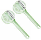 Darrahopens Home & Garden > Kitchenware > Kitchen Utensils Vegetable Peeler - Fruit and Vegetable Peeler - with Storage Box - Safe and Efficient - Double-Sided Sharp Stainless Steel Blades - Easy to Clean - Process Fruits and Vegetables Easily and Conveniently - Set of 2 (Green)