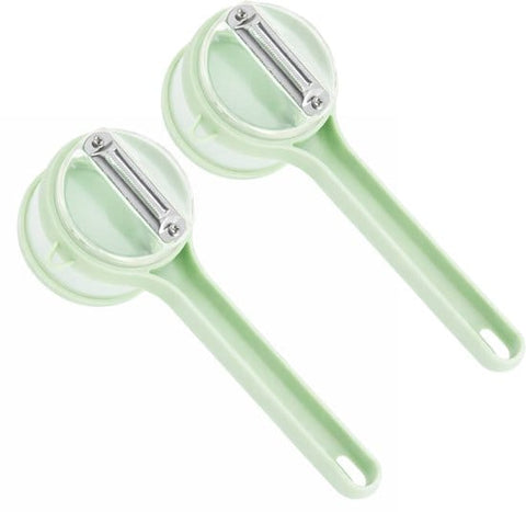 Darrahopens Home & Garden > Kitchenware > Kitchen Utensils Vegetable Peeler - Fruit and Vegetable Peeler - with Storage Box - Safe and Efficient - Double-Sided Sharp Stainless Steel Blades - Easy to Clean - Process Fruits and Vegetables Easily and Conveniently - Set of 2 (Green)