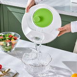 Darrahopens Home & Garden > Kitchenware > Kitchen Utensils Vegetable washing basket-Green 2in1 with Julienne and Slicing Function