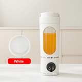 Darrahopens Home & Garden > Kitchenware > Kitchen Utensils White 3.7V Portable Blender 700ml Wireless Juicer Cup - 12 Blade USB Rechargeable Smoothie Maker with LED Display - Personal Fruit Mixer with Safety Lock - BPA Free Travel Blender for Home Office Outdoor