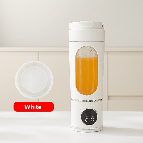 Darrahopens Home & Garden > Kitchenware > Kitchen Utensils White 3.7V Portable Blender 700ml Wireless Juicer Cup - 12 Blade USB Rechargeable Smoothie Maker with LED Display - Personal Fruit Mixer with Safety Lock - BPA Free Travel Blender for Home Office Outdoor