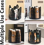 Darrahopens Home & Garden > Kitchenware > Kitchen Utensils White 360°Rotating Multi-Scenario Countertop Storage Rack - Large Capacity 4 Compartment Holder for Coffee & Tea Cups