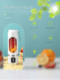 Darrahopens Home & Garden > Kitchenware > Kitchen Utensils White 7.4V Portable Blender Smoothie Maker 450ml Wireless Rechargeable Juicer Cup with 12-Blade Stainless Steel Cutter, LED Digital Display, USB Charging Personal Blender for Travel Gym Office Home