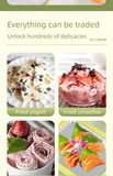 Darrahopens Home & Garden > Kitchenware > Kitchen Utensils White DIY Rolled Ice Cream Maker Pan Instant Frozen Yoghurt & Sorbet Tray 304 Stainless Steel No Electricity Required with Spatulas
