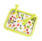 Darrahopens Home & Garden > Kitchenware > Kitchen Utensils White DIY Rolled Ice Cream Maker Pan Instant Frozen Yoghurt & Sorbet Tray 304 Stainless Steel No Electricity Required with Spatulas