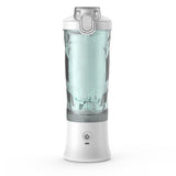 Darrahopens Home & Garden > Kitchenware > Kitchen Utensils White Portable Blender 600ml Personal Smoothie Maker USB Rechargeable Juicer Cup with 6 Stainless Steel Blades 4000mAh Battery for Gym Travel and Camping