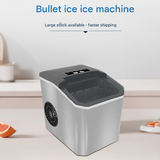 Darrahopens Home & Garden > Kitchenware > Kitchen Utensils White Portable Countertop Ice Maker with 12kg Daily Capacity Rapid Bullet Ice Production for Home Kitchen and Local Office Refreshment Needs