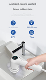 Darrahopens Home & Garden > Kitchenware > Kitchen Utensils White Rechargeable Electric Spin Scrubber - Waterproof Power Cleaning Brush with 5 Heads & Digital Display for Bathroom, Kitchen & More