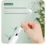 Darrahopens Home & Garden > Kitchenware > Kitchen Utensils White Rechargeable Handheld Milk Frother and Electric Whisk Set 3 Speeds with 2 Stainless Steel Heads and Storage Stand Australian Home Barista Kit