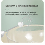 Darrahopens Home & Garden > Kitchenware > Kitchen Utensils White Rechargeable Handheld Milk Frother and Electric Whisk Set 3 Speeds with 2 Stainless Steel Heads and Storage Stand Australian Home Barista Kit