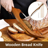 Darrahopens Home & Garden > Kitchenware > Kitchen Utensils Wooden Bread Cutter Saw for Perfect Slice Cutting Tool Bread Slicer Kitchen
