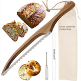 Darrahopens Home & Garden > Kitchenware > Kitchen Utensils Wooden Bread Cutter Saw for Perfect Slice Cutting Tool Bread Slicer Kitchen