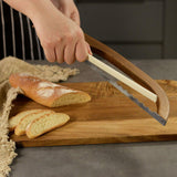 Darrahopens Home & Garden > Kitchenware > Kitchen Utensils Wooden Bread Cutter Saw for Perfect Slice Cutting Tool Bread Slicer Kitchen