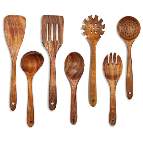 Darrahopens Home & Garden > Kitchenware > Kitchen Utensils Wooden Kitchen Utensil Set