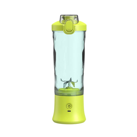 Darrahopens Home & Garden > Kitchenware > Kitchen Utensils Yellow Portable Blender 600ml Personal Smoothie Maker USB Rechargeable Juicer Cup with 6 Stainless Steel Blades 4000mAh Battery for Gym Travel and Camping