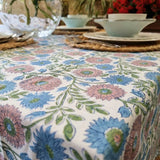 Darrahopens Home & Garden > Kitchenware Kolka Kumudani Hand Block-Printed Tablecloth - Pink