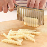 Darrahopens Home & Garden > Kitchenware LARGE RIPPLE JELLY KNIFE Stainless Steel Blade Potato Crinkle Wavy Cutter Slicer