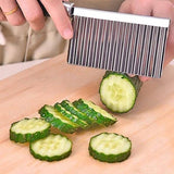 Darrahopens Home & Garden > Kitchenware LARGE RIPPLE JELLY KNIFE Stainless Steel Blade Potato Crinkle Wavy Cutter Slicer