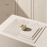 Darrahopens Home & Garden > Kitchenware > Oven Mitts & Pot Holders 3-Piece Beige Silicone Draining Mat Set Kitchen Counter Protector Heat-Resistant Non-Slip Mats Large Medium Small