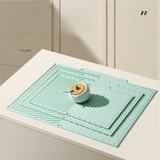Darrahopens Home & Garden > Kitchenware > Oven Mitts & Pot Holders 3-Piece Green Silicone Draining Mat Set Kitchen Counter Protector Heat-Resistant Non-Slip Mats Large Medium Small