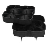 Darrahopens Home & Garden > Kitchenware > Oven Mitts & Pot Holders 4 Grids Ice Ball Mold Reusable Food Grade Silicone Ice Ball Maker Tray Home Kitchen Utensils Black In Australia - Darrahopens