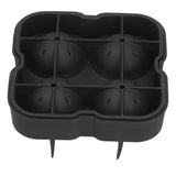 Darrahopens Home & Garden > Kitchenware > Oven Mitts & Pot Holders 4 Grids Ice Ball Mold Reusable Food Grade Silicone Ice Ball Maker Tray Home Kitchen Utensils Black In Australia - Darrahopens