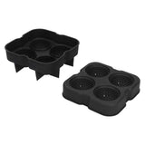 Darrahopens Home & Garden > Kitchenware > Oven Mitts & Pot Holders 4 Grids Ice Ball Mold Reusable Food Grade Silicone Ice Ball Maker Tray Home Kitchen Utensils Black In Australia - Darrahopens
