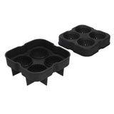 Darrahopens Home & Garden > Kitchenware > Oven Mitts & Pot Holders 4 Grids Ice Ball Mold Reusable Food Grade Silicone Ice Ball Maker Tray Home Kitchen Utensils Black In Australia - Darrahopens