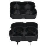 Darrahopens Home & Garden > Kitchenware > Oven Mitts & Pot Holders 4 Grids Ice Ball Mold Reusable Food Grade Silicone Ice Ball Maker Tray Home Kitchen Utensils Black In Australia - Darrahopens