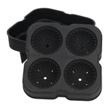 Darrahopens Home & Garden > Kitchenware > Oven Mitts & Pot Holders 4 Grids Ice Ball Mold Reusable Food Grade Silicone Ice Ball Maker Tray Home Kitchen Utensils Black In Australia - Darrahopens