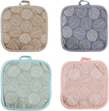 Darrahopens Home & Garden > Kitchenware > Oven Mitts & Pot Holders 4-Pack Kitchen Heat Insulation Mats - Cotton and Linen Material - Heat Resistant - Kitchen Pot Holder - Non-Slip - Anti-Scald - Multifunctional Pot Holder - Placemat