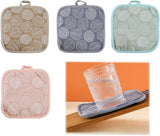 Darrahopens Home & Garden > Kitchenware > Oven Mitts & Pot Holders 4-Pack Kitchen Heat Insulation Mats - Cotton and Linen Material - Heat Resistant - Kitchen Pot Holder - Non-Slip - Anti-Scald - Multifunctional Pot Holder - Placemat